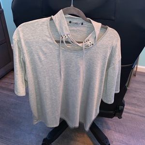 Grey collared shirt